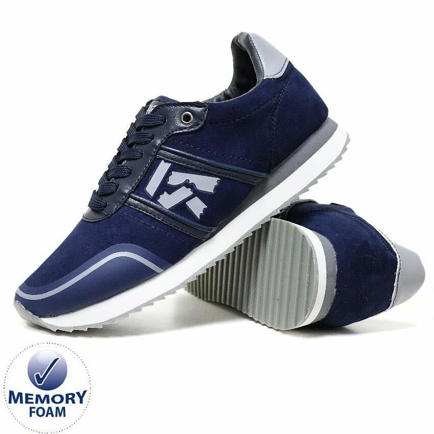 Mens Memory Foam Trainers New Casual Grip Sole Walking Driving Sports Gym Shoes