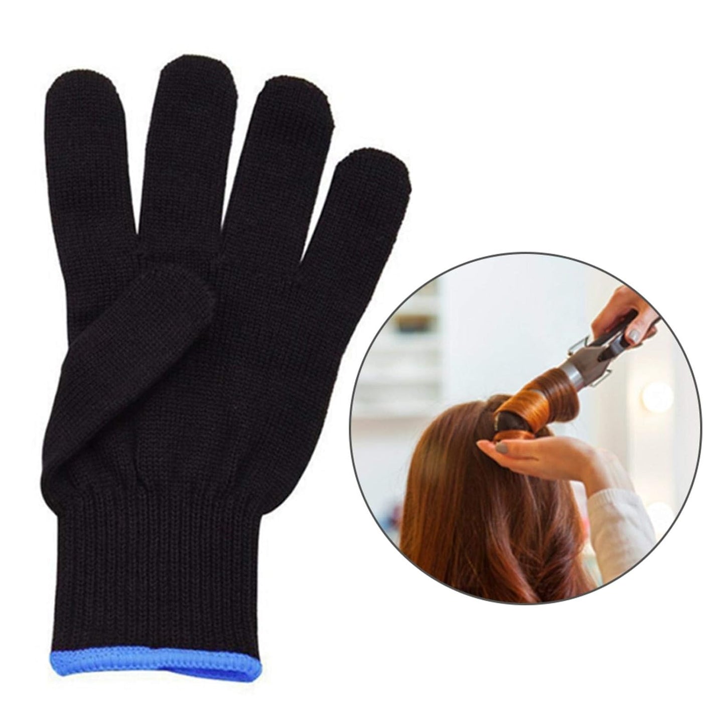 Heat Protection Gloves Hairdresser Heat Resistant Gloves for Hair Styling, Curling Irons and Straighteners, Protective Gloves Work Gloves for Men and Women