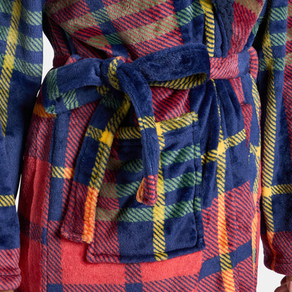 OHS Flannel Dressing Gown Soft Fleece Adults Unisex Thermal Winter Bathrobe