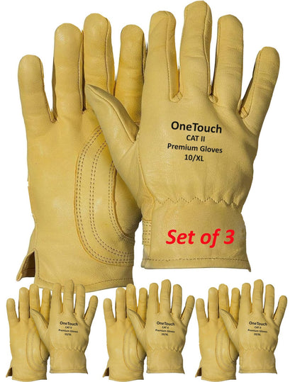 Leather Gloves Driver Work Gloves Fleece Lined Lorry Truck Driving Gloves