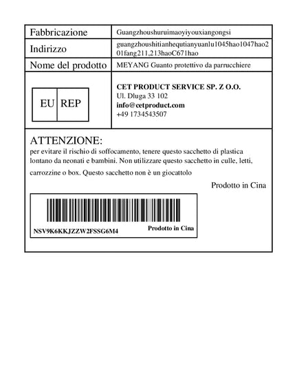 Heat Protection Gloves Hairdresser Heat Resistant Gloves for Hair Styling, Curling Irons and Straighteners, Protective Gloves Work Gloves for Men and Women