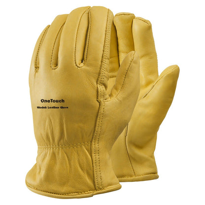 Leather Gloves Driver Work Gloves Fleece Lined Lorry Truck Driving Gloves