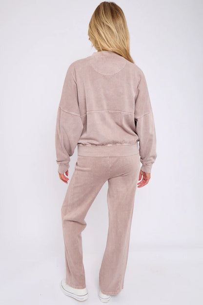 Women Bomber Oversize Baggy 2 Piece Lounge Wear Casual Set Ladies Suit Tracksuit