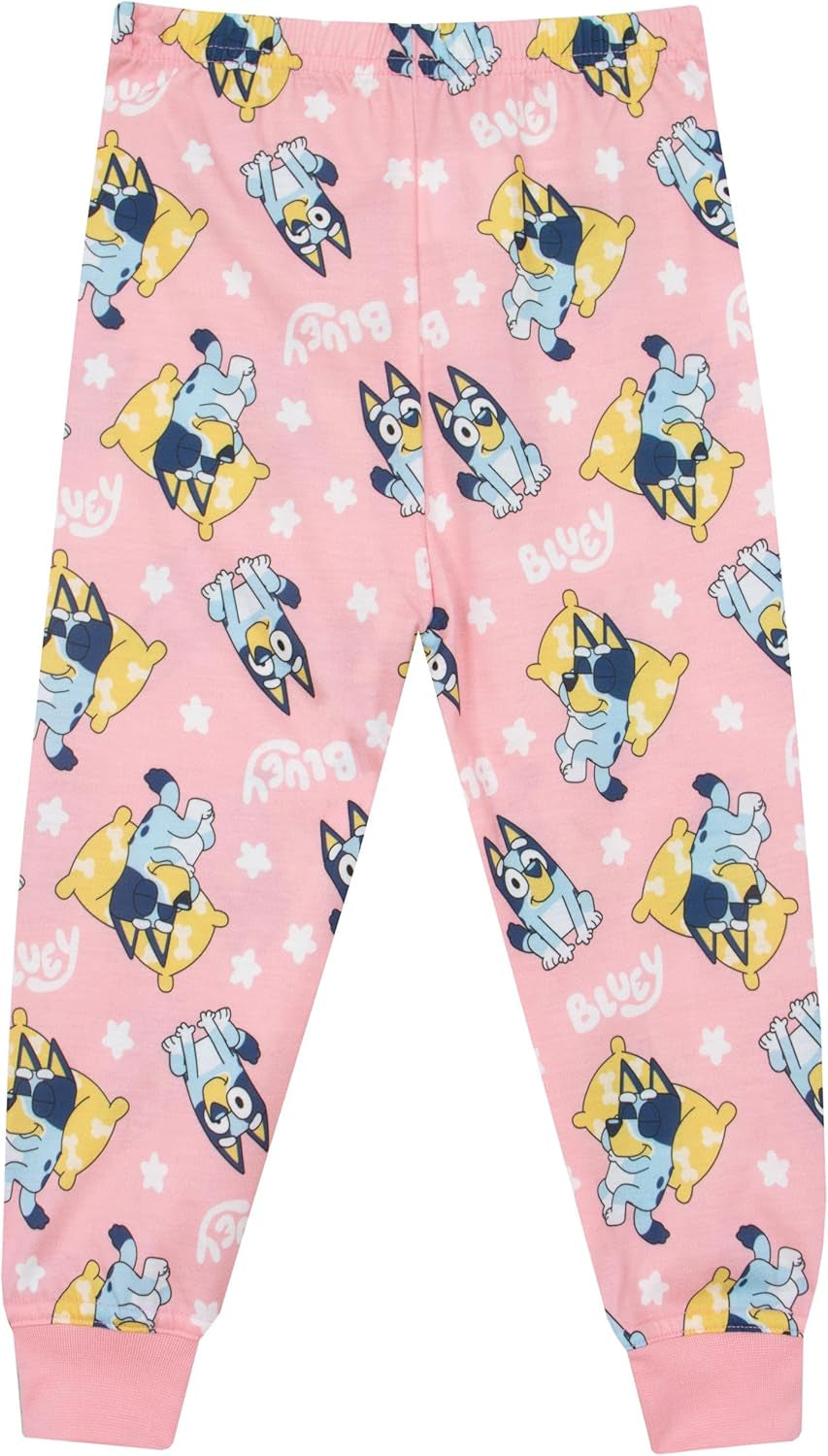 Girls' Long Sleeve Pyjama Set - Pink - Ages 4-5